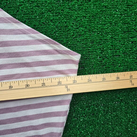 Nike Tank Top Womens Large Pink Striped Sleeveless Cropped Halter Gym Yoga - Picture 4 of 10